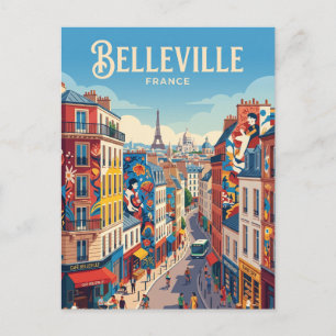 Belleville Frankrike Vykort