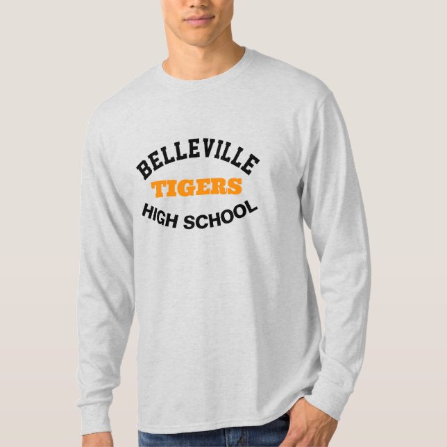 Belleville High School tryckt T-Shirt (Framsida)