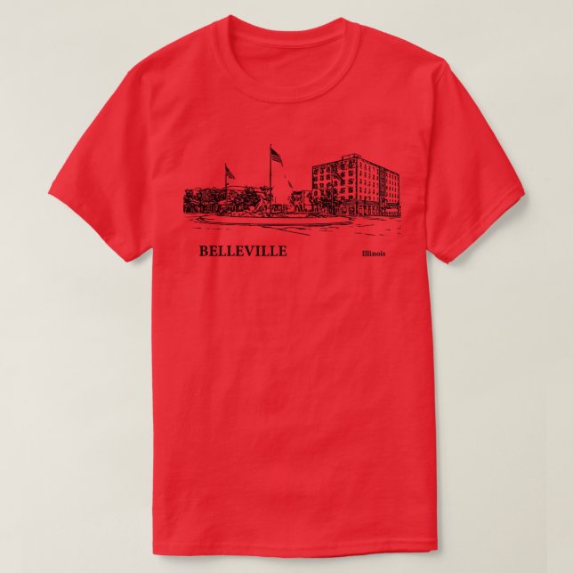 Belleville Illinois TShirt 3 T Shirt (Design framsida)