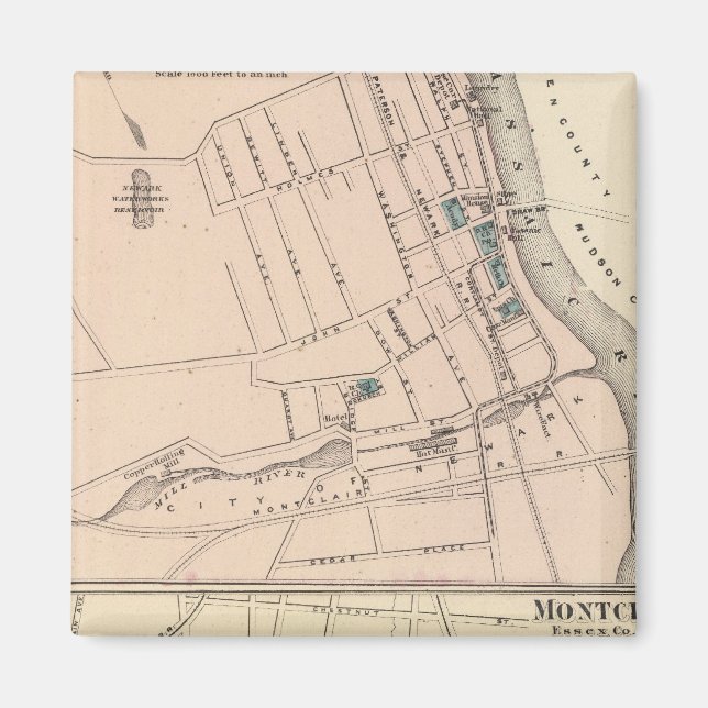 Belleville, Montclair, NJ Magnet (Framsidan)