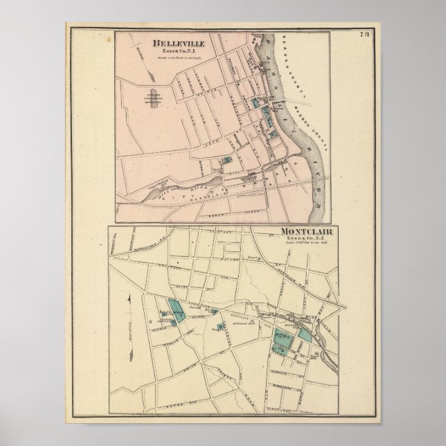 Belleville, Montclair, NJ Poster (Framsidan)