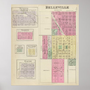 Belleville Talmage, Harbine, Elgo, Kansas Poster