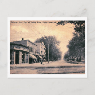 Bellevue Ave. & Valley Rd., Montclair NJ Vintage Vykort
