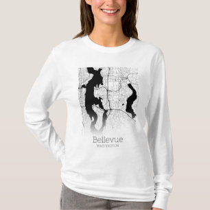 Bellevue City Karta T Shirt