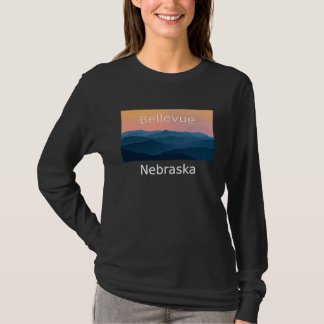 Bellevue Nebraska Berg solnedgång hemstad T Shirt