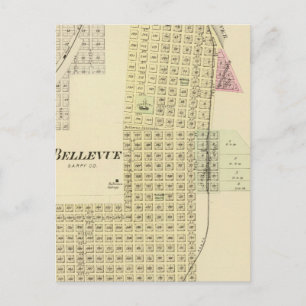 Bellevue och La Platte, Nebraska Vykort
