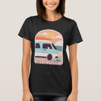Bellingham Beach Retro Pastel Colors Sun And Surfi T Shirt