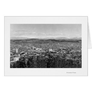 Bellingham, WA Town View från Sehome Backe 2 Hälsningskort
