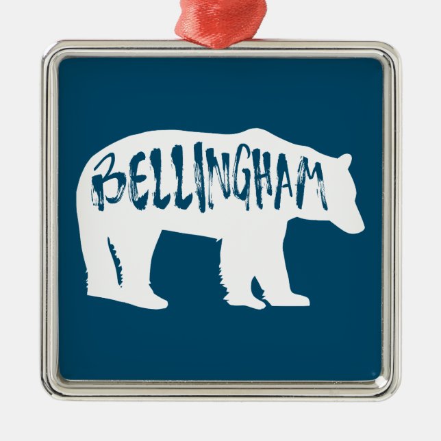 Bellingham Washington Bear Julgransprydnad Metall (Framsidan)
