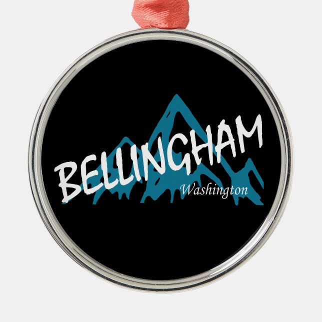 Bellingham Washington Berg Julgransprydnad Metall (Framsidan)