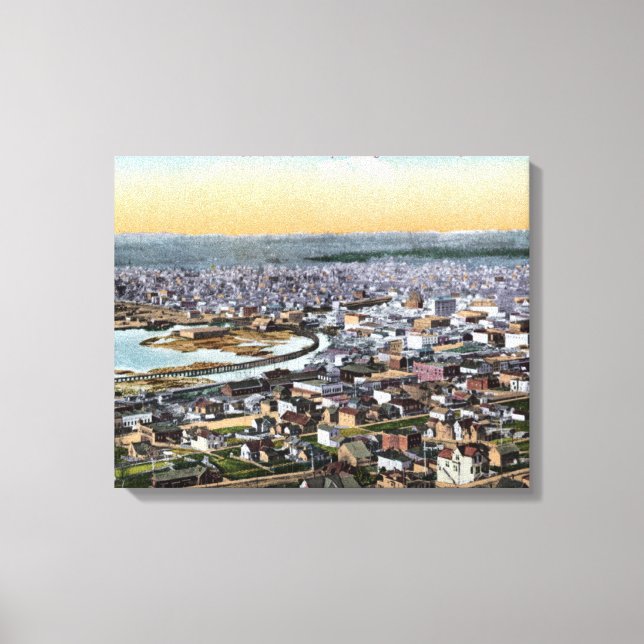 Bellingham, Washington - City Aerial Canvastryck (Framsida)