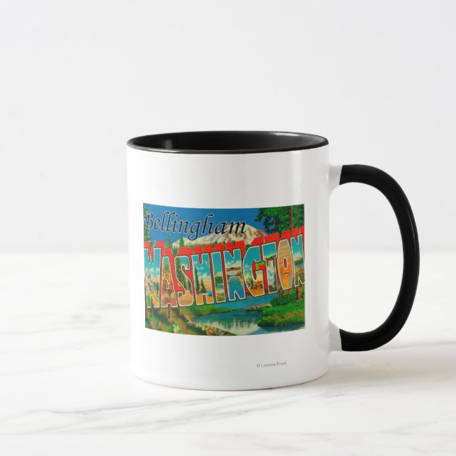 Bellingham, Washington - Large Brev Scenes Mugg (Höger)