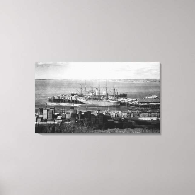 Bellingham, Washington - Ocean Vessels Canvastryck (Framsida)