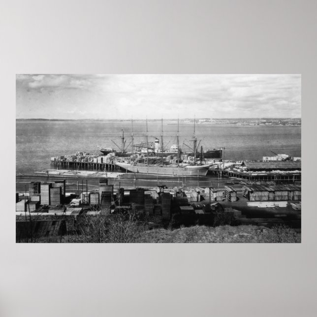 Bellingham, Washington - Ocean Vessels Poster (Framsidan)