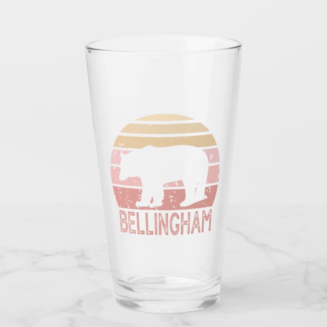 Bellingham Washington Retro Bear Glaskopp (Framsida)