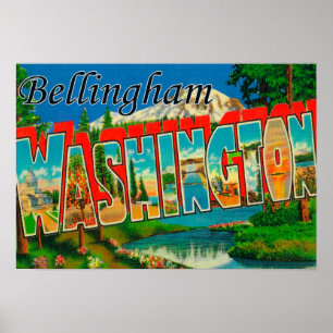 Bellingham Washington - stora brevplatser Poster