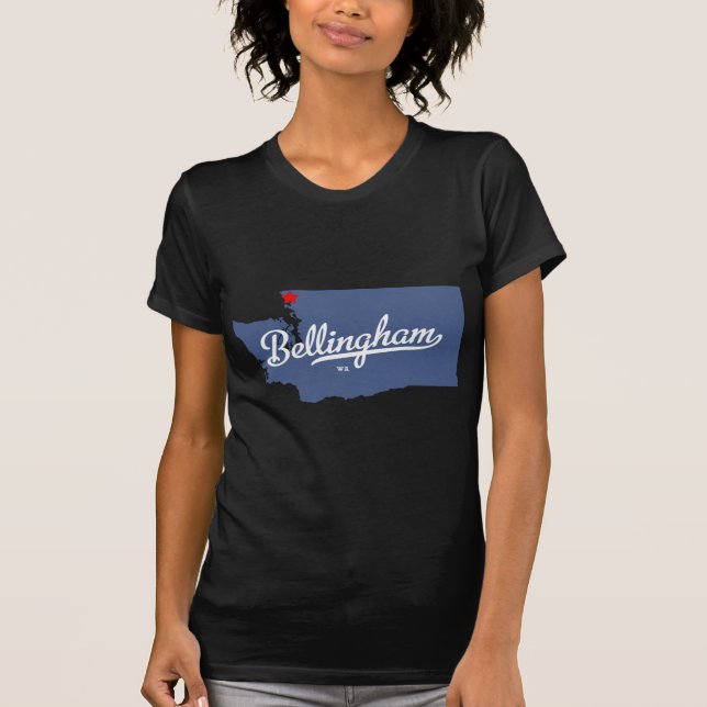 Bellingham Washington WA skjorta Tee (Framsida)