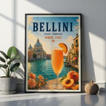 Bellini Cocktail Venice Italy Peach Prosecco