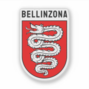Bellinzona jackar av arm, Schweiz Klistermärken