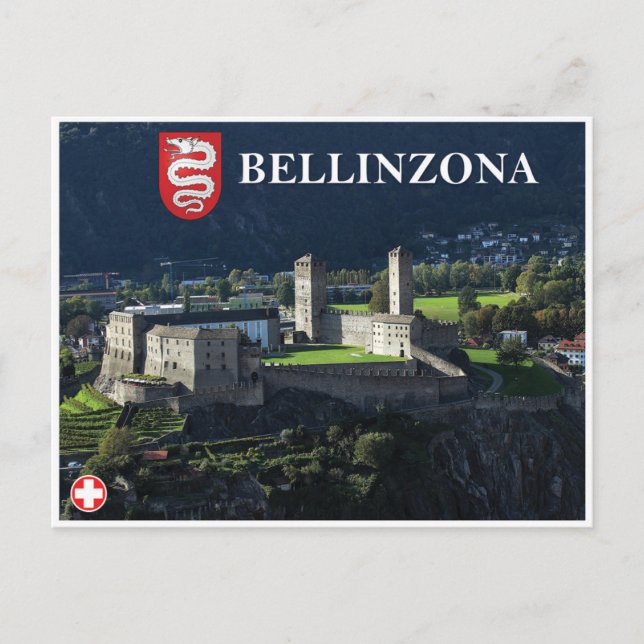 Bellinzona - Schweiz Vykort (Framsida)