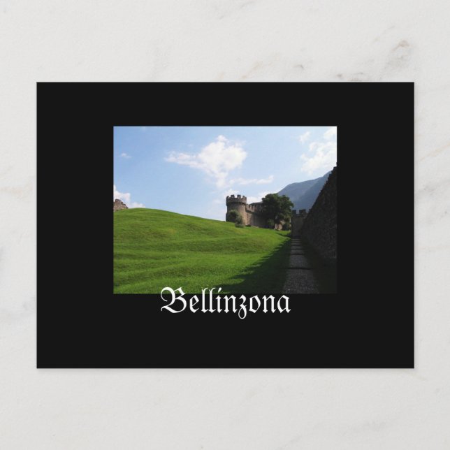 Bellinzona Schweiz Vykort (Framsida)