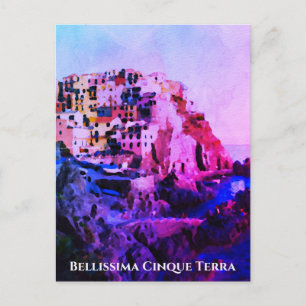 ** Bellissima - Italienska Språk Cinque Terre Post Vykort