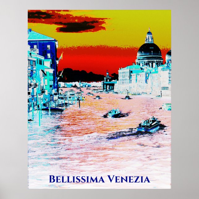 *~* Bellissima Italienska språket Venice Venezia Poster (Framsidan)