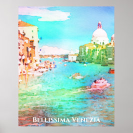 ** Bellissima Italienska språket Venice Venezia So Poster
