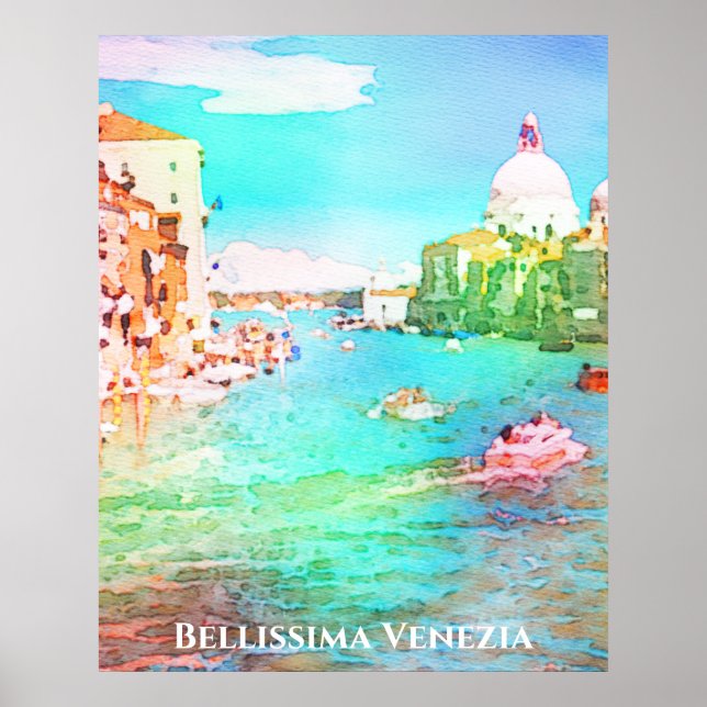 ** Bellissima Italienska språket Venice Venezia So Poster (Framsidan)