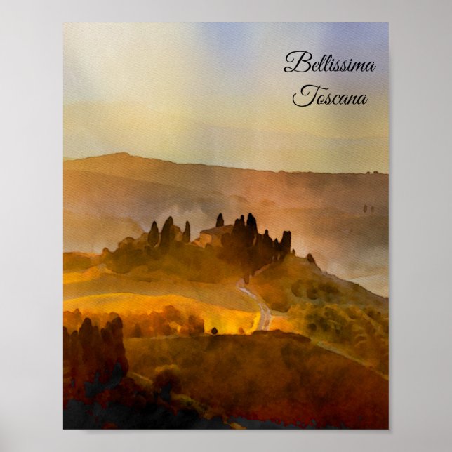 *~* Bellissima Toscana Italia Toskana Poster (Framsidan)