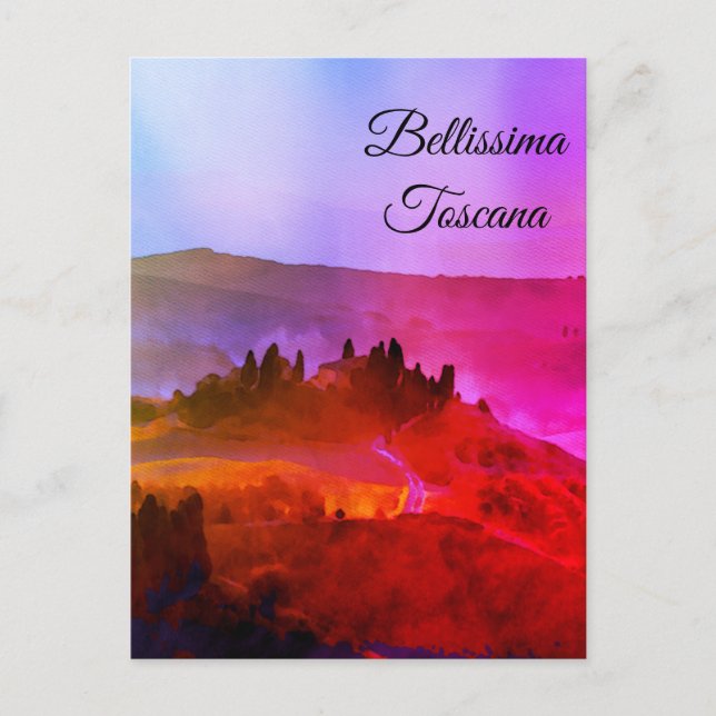 *~* Bellissima Toscana - Toskana Italienska språke Vykort (Framsida)