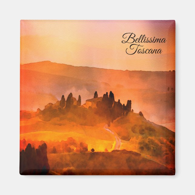 *~* Bellissima Toscana Tuscany Italianska språket Magnet (Framsidan)