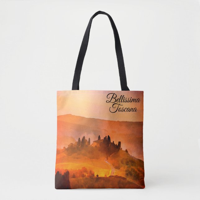 *~* Bellissima Toscana Tuscany Italianska språket Tygkasse (Framsida)
