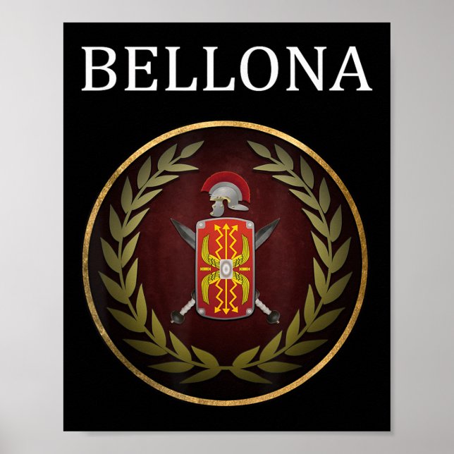 Bellona, romerska gudinna från Krig Symbol Poster (Framsidan)