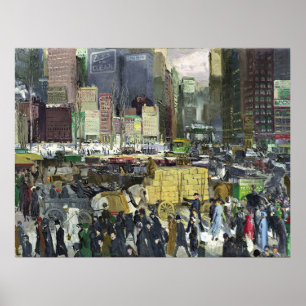 Bellows - New York, berömd-målning, Poster