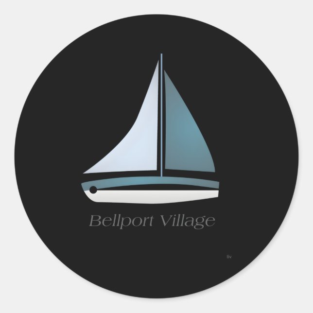 Bellport Village Runt Klistermärke (Framsida)