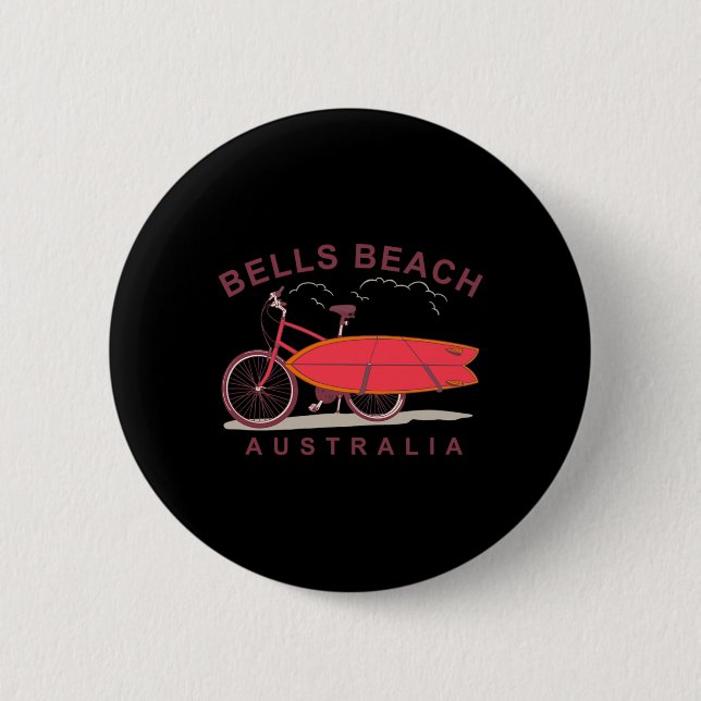 Bells Beach Australien Surfbräda Cykel Surfare  Knapp (Framsida)