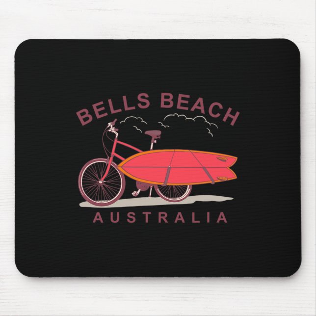 Bells Beach Australien Surfbräda Cykel Surfare  Musmatta (Framsidan)
