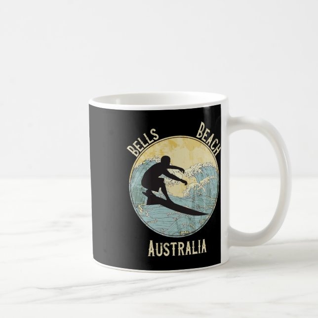 Bells Beach Australien Surfing Distressed  Kaffemugg (Höger)