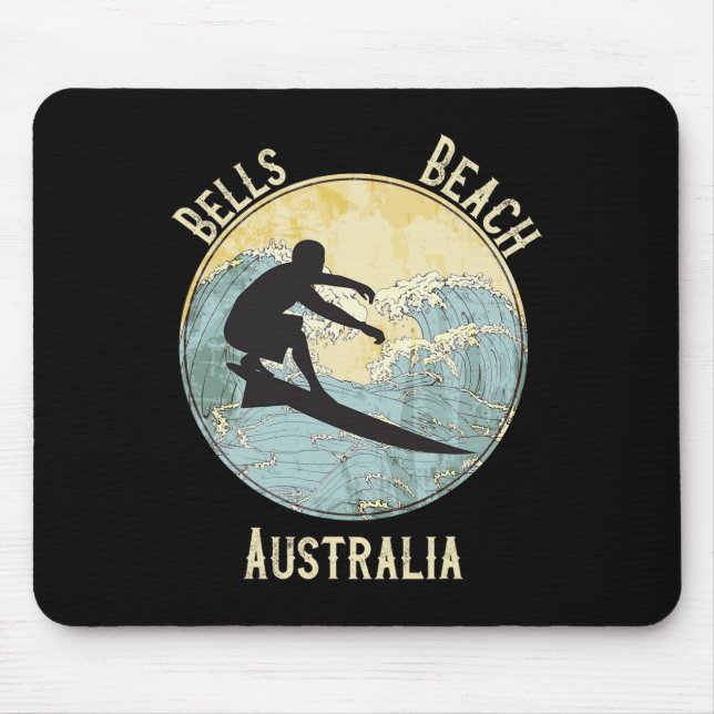 Bells Beach Australien Surfing Distressed  Musmatta (Framsidan)