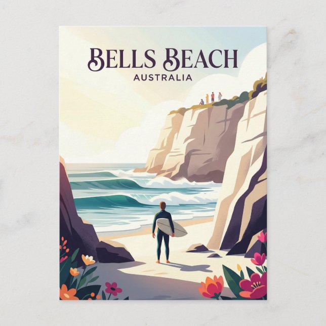 Bells Beach Australien Vykort (Framsida)