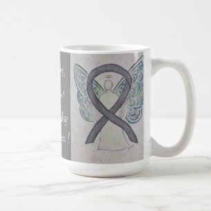 Bells Palsy Awareness Ribbon Angel Anpassningsbar  Kaffemugg