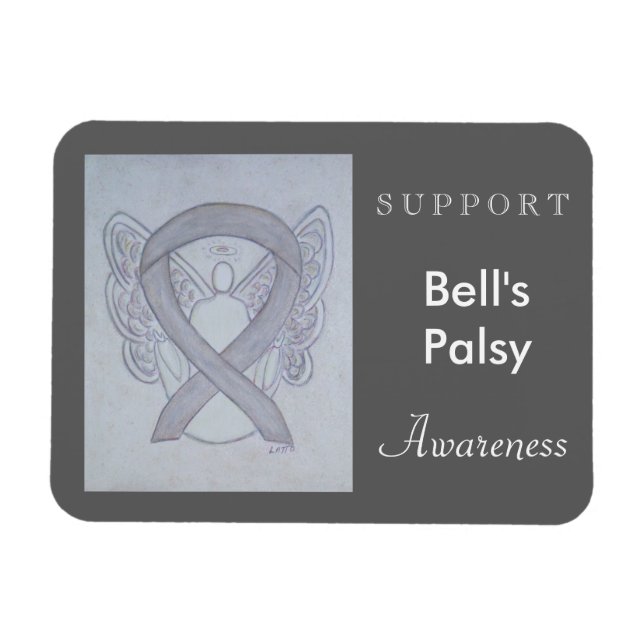 Bells Palsy Awareness Ribbon Angel Anpassningsbar  Magnet (Horisontell)