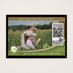 Belluz brukar Traceable Shelftalker Visitkort