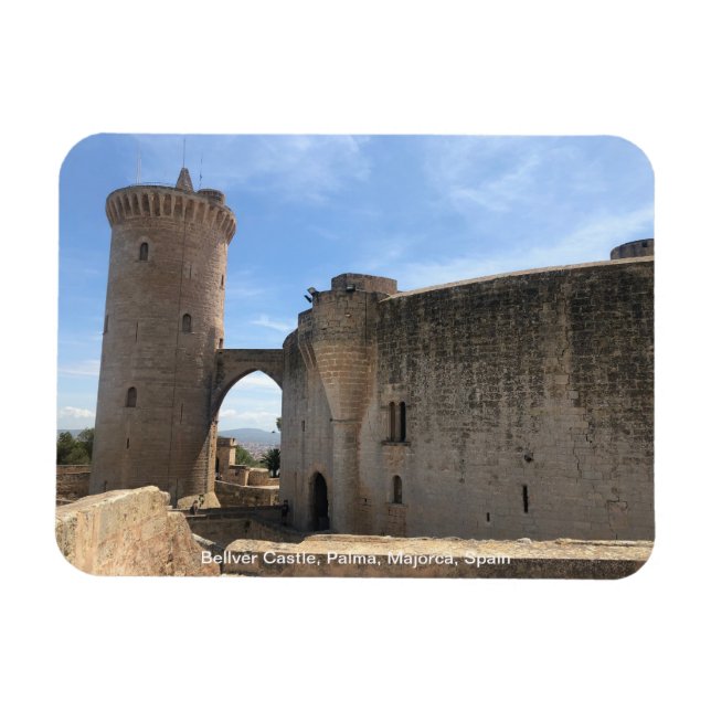 Bellver Castle, Palma, Majorca, Spanien på en Magnet (Horisontell)