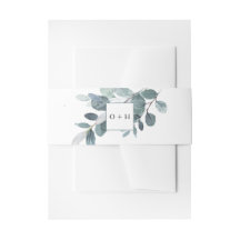 Belly Band för inbjudan till Eucalyptus Bloom Bell