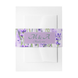 Belly Band i Lavender Fält bröllopsinbjudan För Inbjudningskort