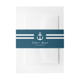 Belly Band inbjuden till sjömarinbröllop Band För Inbjudningskort