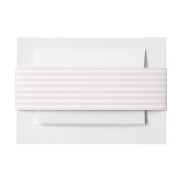 Belly Band med rosa och vit stripe-inbjudan För Inbjudningskort
