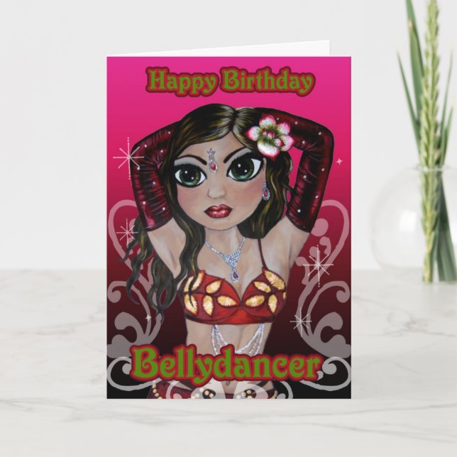 Belly Dance Birthday Card Kort (Framsida)